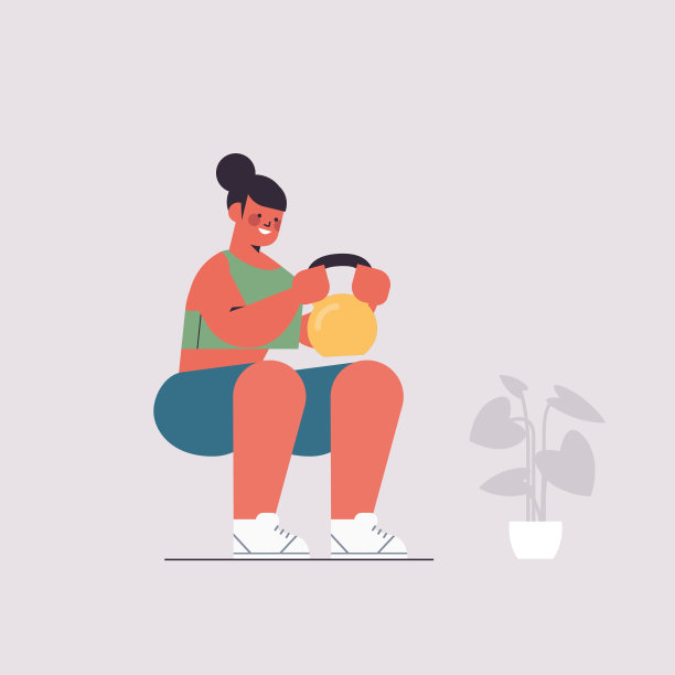 女运动员做下蹲与壶铃女孩进行有氧健身训练健康的生活方式运动图片下载