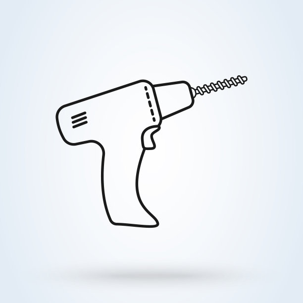 工业钻头轮廓现代图标设计图片下载