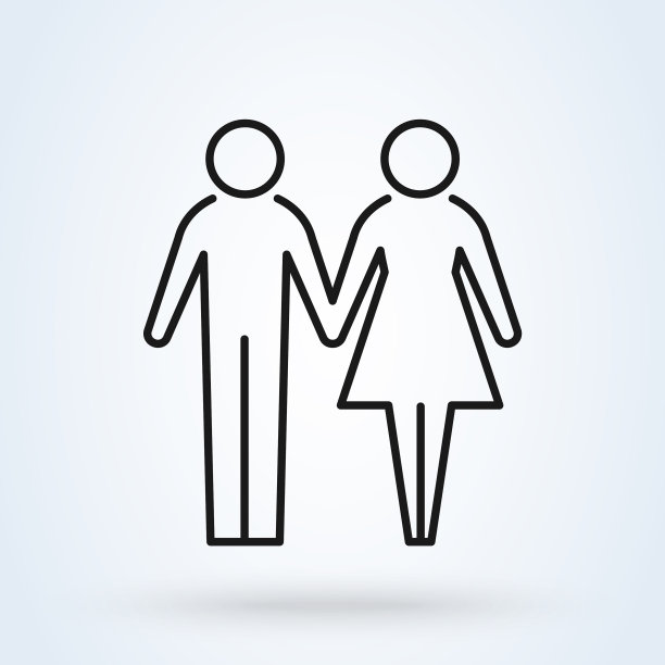 牵手相爱情侣简单现代的象征图片下载