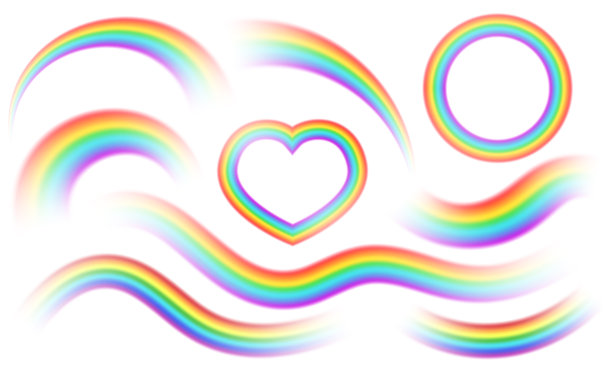 七彩彩虹孤立大集图片下载