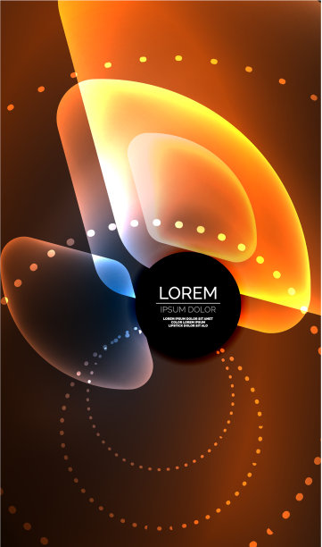 发光的霓虹灯闪亮透明抽象几何图片下载