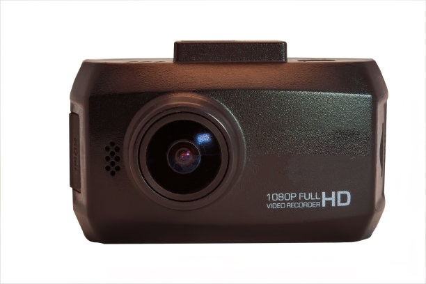 汽车摄像机录像机孤立在白色背景。图片下载