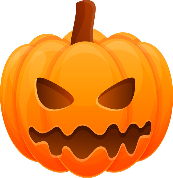 可爱的牙齿南瓜图标卡通风格图片下载