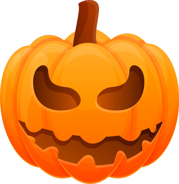 快乐吓人的南瓜图标卡通风格图片下载