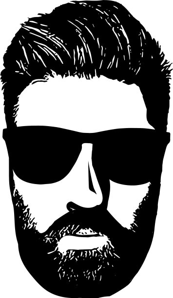 男士时尚的理发店和标志模板图片下载