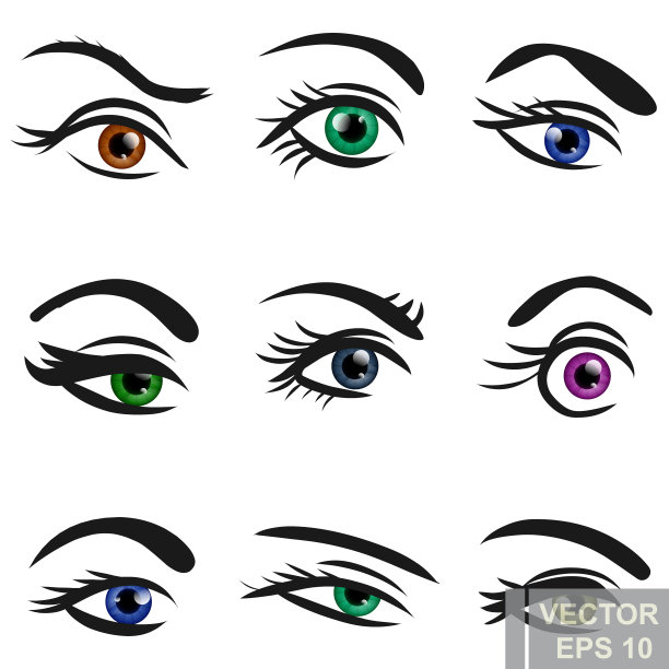 女人的眼睛化妆视力明亮的瞳孔图片下载