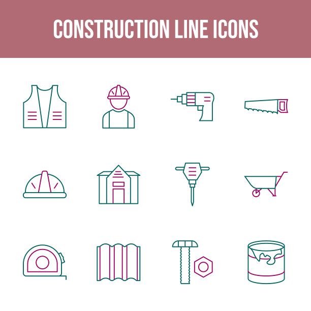 美丽的建筑图标集图片下载