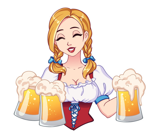 梳着金色辫子的漂亮女孩图片下载