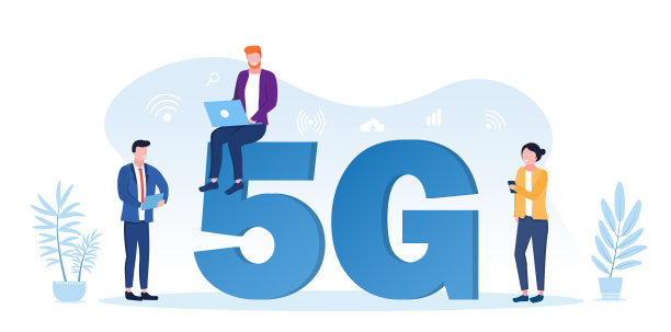 人们在设备上的5g网络概念图片下载