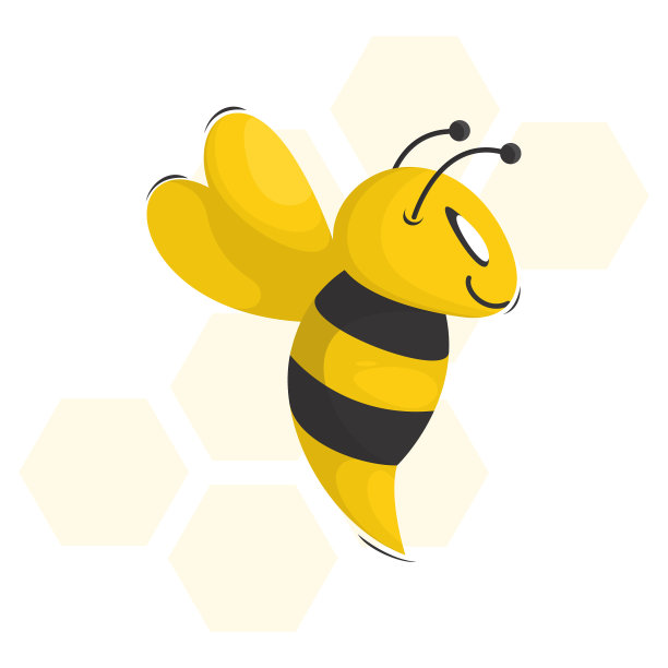 可爱的蜜蜂吉祥物卡通图片下载