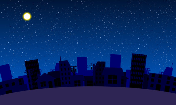 动漫联系。背景图的城市景观在矢量图片下载