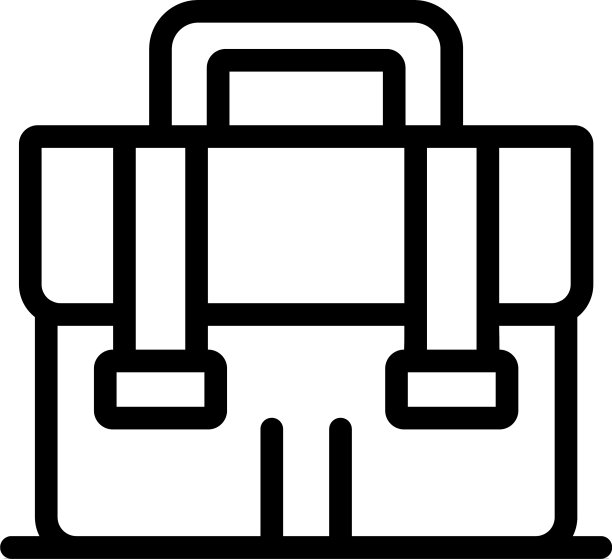 皮包图标轮廓风格图片下载