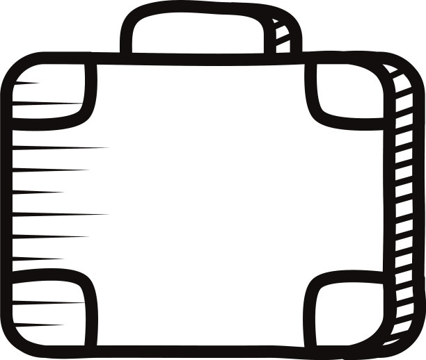 旅行箱涂鸦线条风格图标图片下载