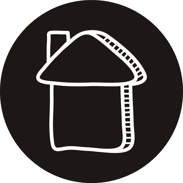 房屋外墙涂鸦积木风格图标图片下载