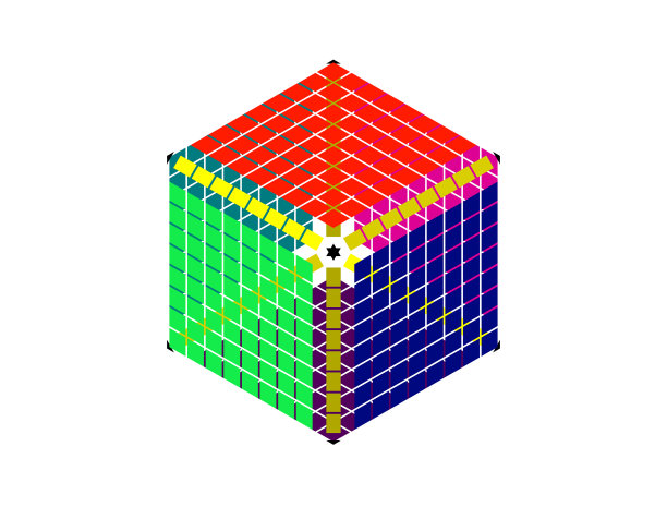 抽象多边形破碎立方体三维等距图片下载