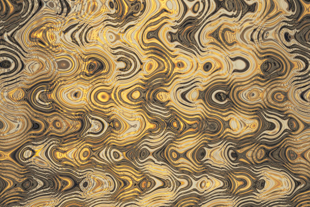 抽象的金色锯齿波图案。海面升起的太阳照片的艺术图像处理。美丽的多色图案为任何装饰或设计在金色的色调。背景图像图片下载