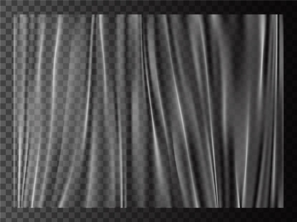 塑料膜隔离在透明背景上图片下载