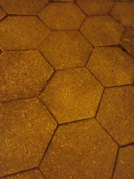 六角形铺装楼板夜间铺装图片下载
