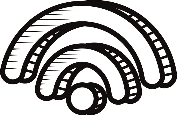 WiFi信号涂鸦线条风格图标图片下载