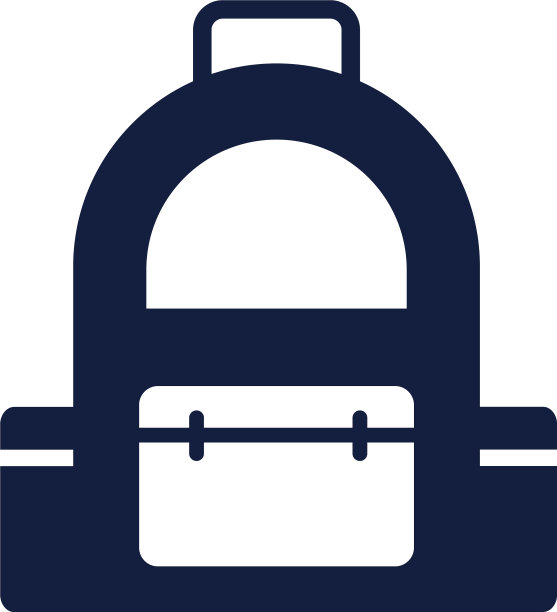 供应教育剪影款式的书包图片下载