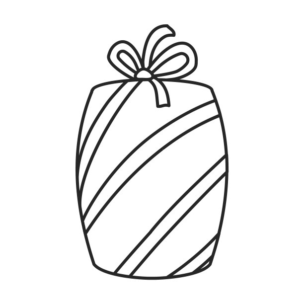 礼盒图标轮廓图标孤立图片下载