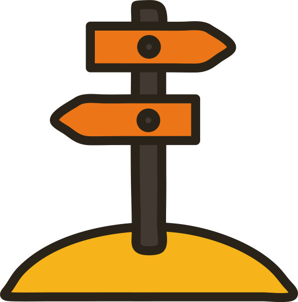 箭头木信号线和填充样式图标图片下载