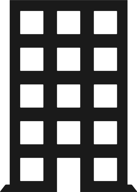 公寓黑色简约现代图标设计图片下载