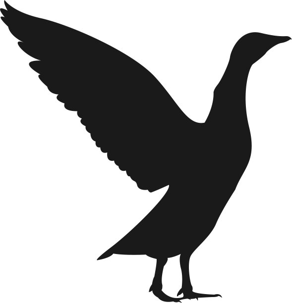 鹅轮廓简约的现代图标设计图片下载