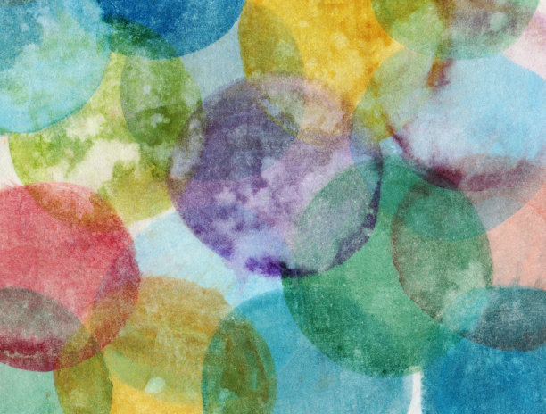 纹理水彩背景与圆圈图片下载