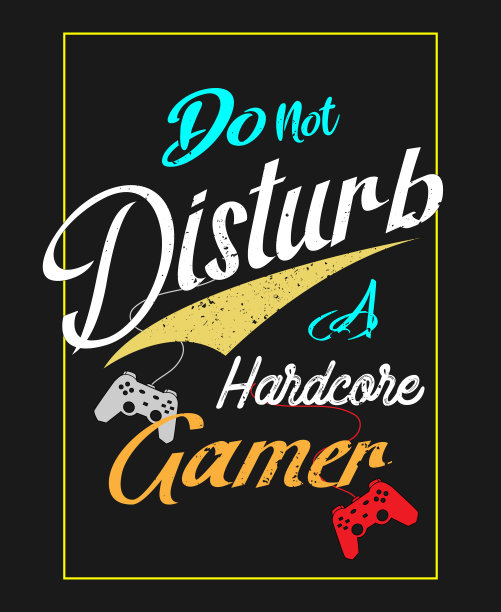 不要打扰硬核玩家引用grunge印刷图形矢量插图t恤设计。图片下载