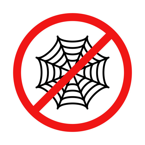 没有蜘蛛网标志插图图片下载