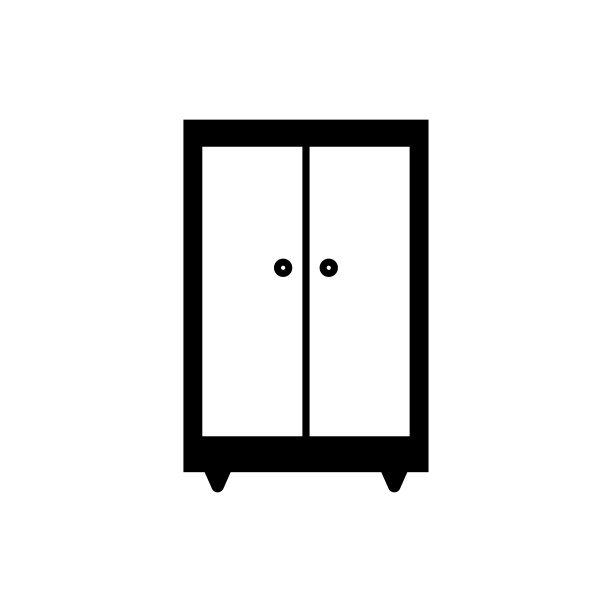 衣橱图标与轮廓风格向量，衣橱图标集合图片下载