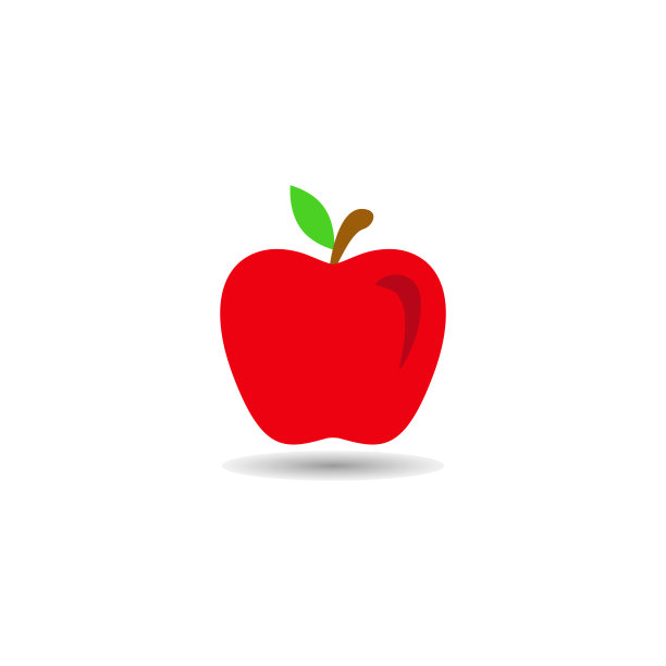 苹果矢量图标。苹果水果插图图标。网页设计矢量标志。苹果被孤立在背景中图片下载