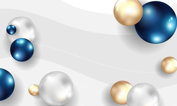 抽象背景与球蓝色和气泡图片下载