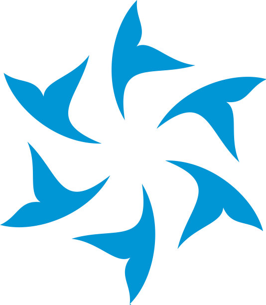 抽象蓝星装饰标志模板图片下载