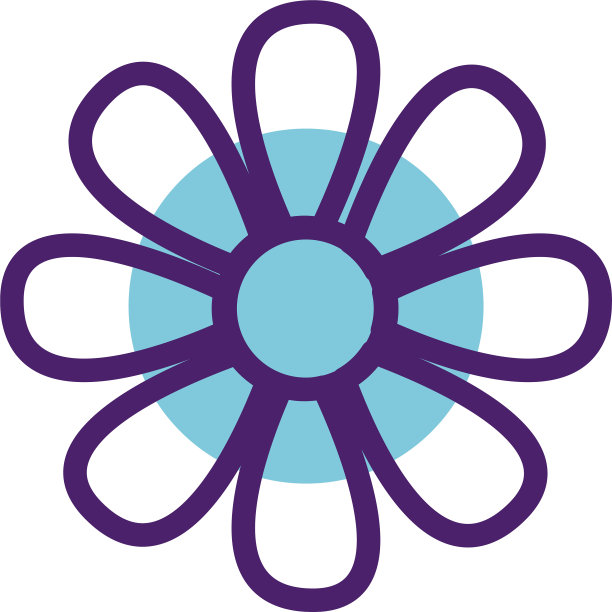 花卉园林线条风格图标图片下载