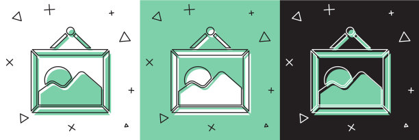 设置图片风景图标隔离在白色和图片下载