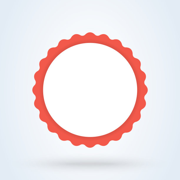 印章缎带平面简约现代图标设计图片下载