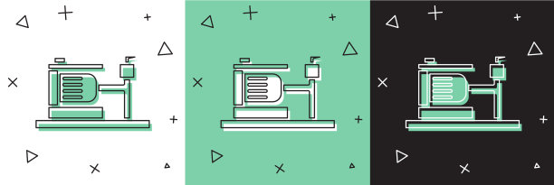 设置电动水泵图标隔离在白色和图片下载