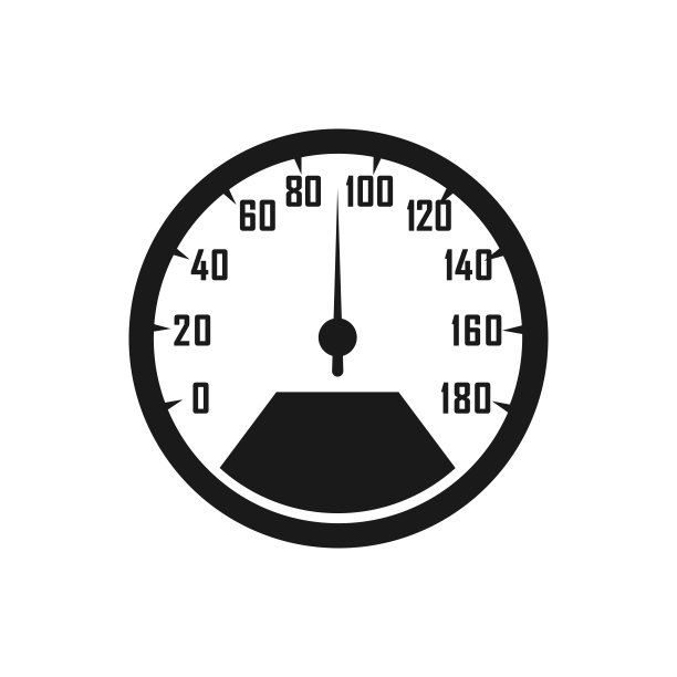 速度计图标在一个时髦的平面设计图片下载