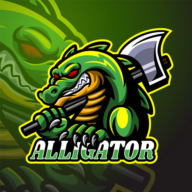 鳄鱼电竞标志吉祥物设计图片下载