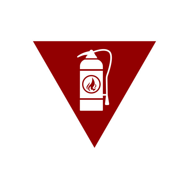 灭火器图标在时尚的平面设计图片下载
