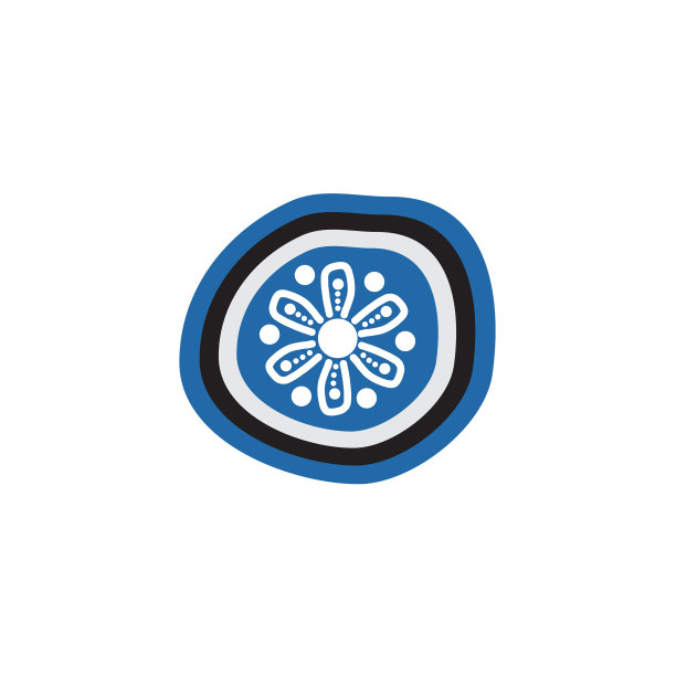 原住民艺术点画图标标志设计图片下载