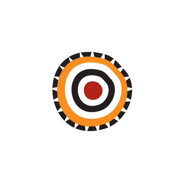 原住民艺术点画图标标志设计图片下载