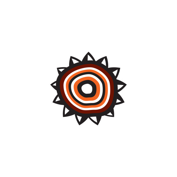 原住民艺术点画图标标志设计图片下载