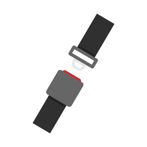 安全带平面图标隔离在白色背景。矢量插图。图片下载