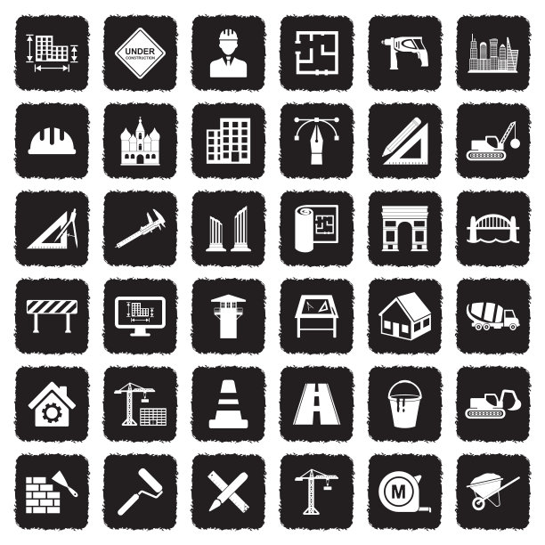 建筑图标。垃圾黑平面设计。矢量插图。图片下载