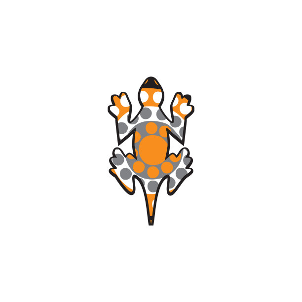 原住民风格的蜥蜴标志设计图片下载