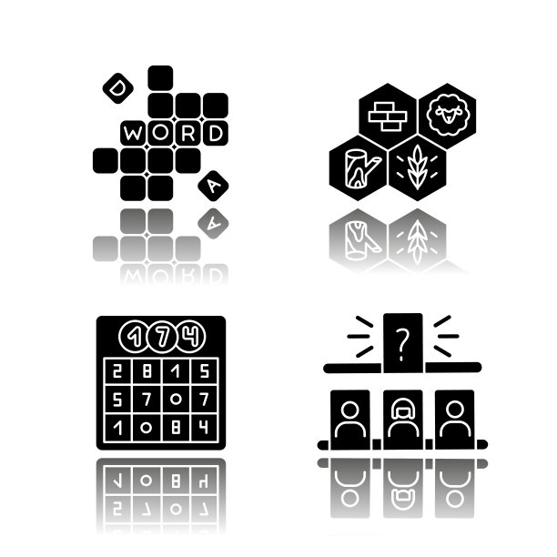 娱乐游戏下阴影黑色图标字形设置图片下载