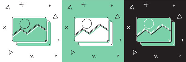 设置图片风景图标隔离在白色和图片下载